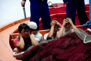 Ngư dân Lý Sơn bị "tàu lạ" bắt hồi tháng 7/2009